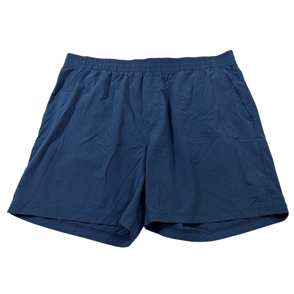 Rhone Mens‎ Blue Athletic Training Shorts XXL Elastic Waist Forever Forward Logo